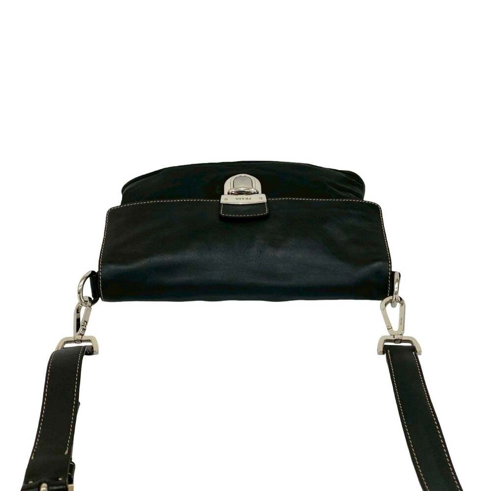 PRADA Black Leather Shoulder Bag - Picture 4 of 10
